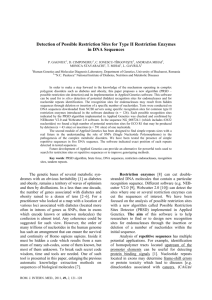 Detection of Possible Restriction Sites for Type II