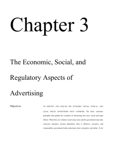 The Economic, Social, and Regulatory Aspects of Advertising