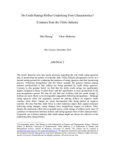 Do Credit Ratings Reflect Underlying Firm Characteristics