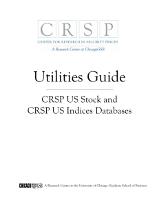 CRSP utilities guide - WVU College of Business and Economics