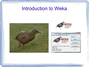 Introduction to Weka