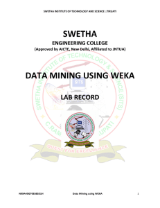 Data warehousing and Data Mining Lab Manual