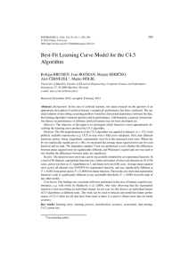 Best-Fit Learning Curve Model for the C4.5 Algorithm