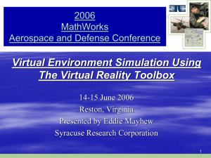 Virtual Environment Simulation Using Virtual