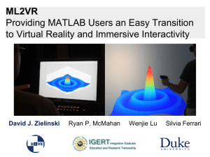 ML2VR Providing MATLAB Users an Easy Transition to Virtual