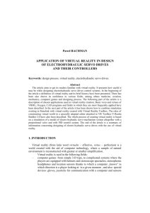 application of virtual reality in design of electrohydraulic servo drives