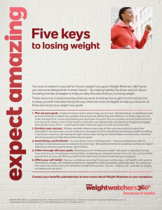 five keys to losing weight