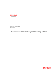 Oracle's Instnaits Six Sigma Maturity Model White Paper