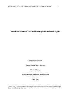 Evolution of Steve Jobs Leadership: Influence on Apple