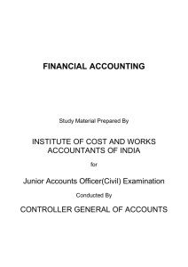 STUDY NOTE 1 - Controller General of Accounts