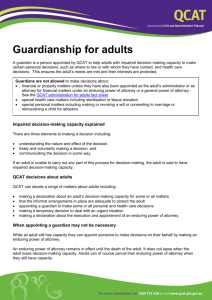 Guardianship for adults fact sheet