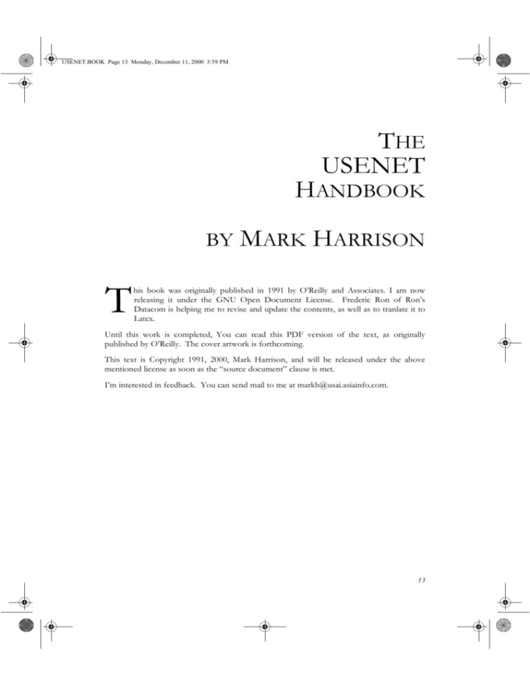 usenet - markharrison.net