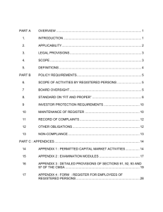 Guidelines on Investor Protection