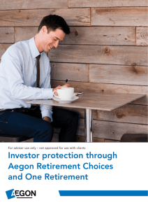 Investor protection through Aegon Retirement Choices and One