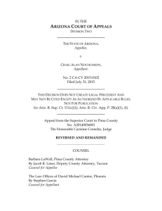 ARIZONA COURT OF APPEALS