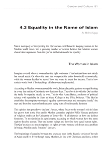4.3 Equality in the Name of Islam