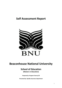 Master of Education - Beaconhouse National University