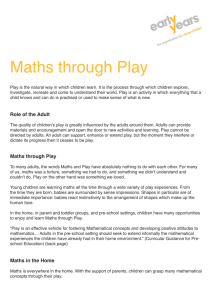 Maths through Play