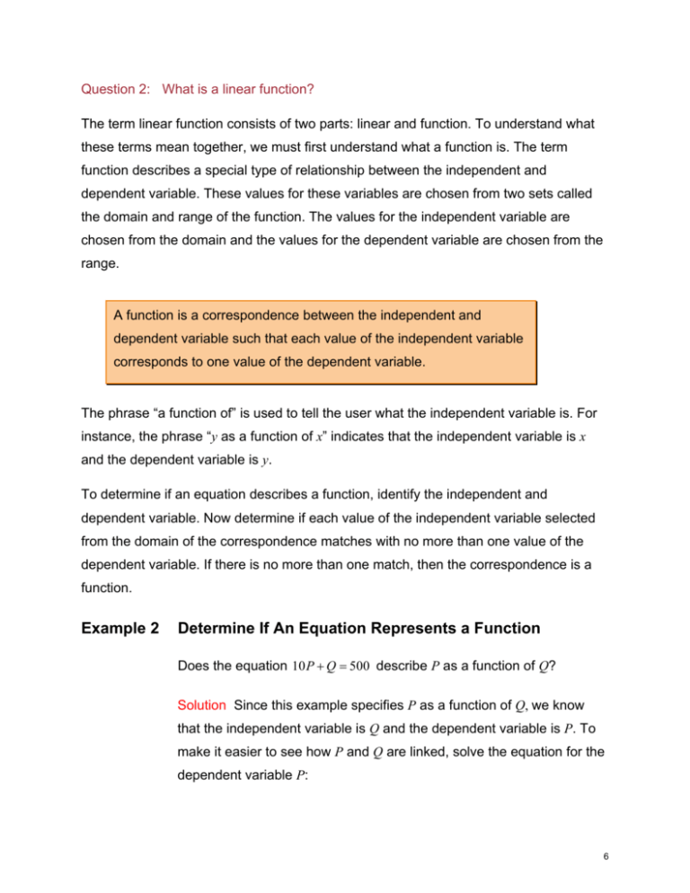 What Constitutes A Linear Function