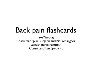 Back pain flashcards