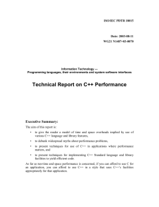 Technical Report on C++ Performance