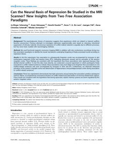 Can the Neural Basis of Repression Be Studied in the MRI Scanner