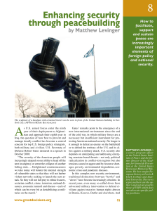 Enhancing security through peacebuilding by Matthew Levinger