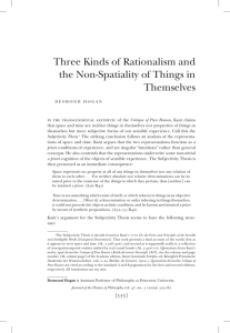 Three Kinds of Rationalism and the Non