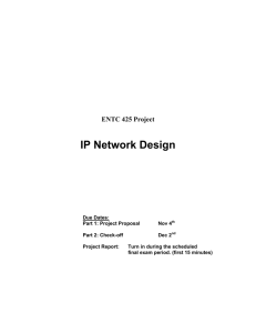 IP Network Design - Engineering Technology & Industrial Distribution