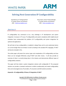 Solving Next Generation IP Configurability