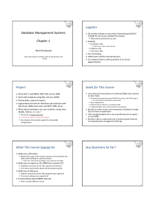 Example: University Database