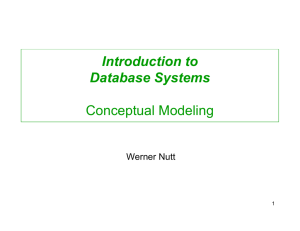 Introduction to Database Systems Conceptual Modeling