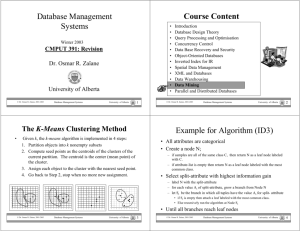 Database Management Systems Course Content Example for