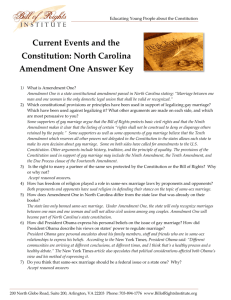 North Carolina Amendment One Answer Key