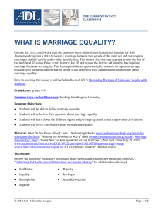 What Is Marriage Equality? - Anti