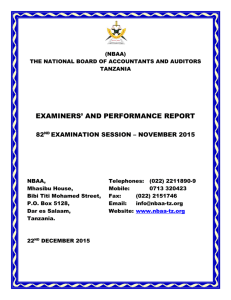 Examiners' Report - National Board of Accountants and Auditors