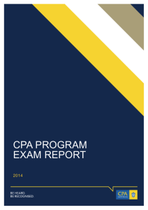 cpa program exam report