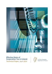 Effective Rates of Corporation Tax in Ireland: Technical Paper, April