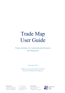 Trade Map User Guide