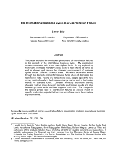 The International Business Cycle as a Coordination Failure* Simon