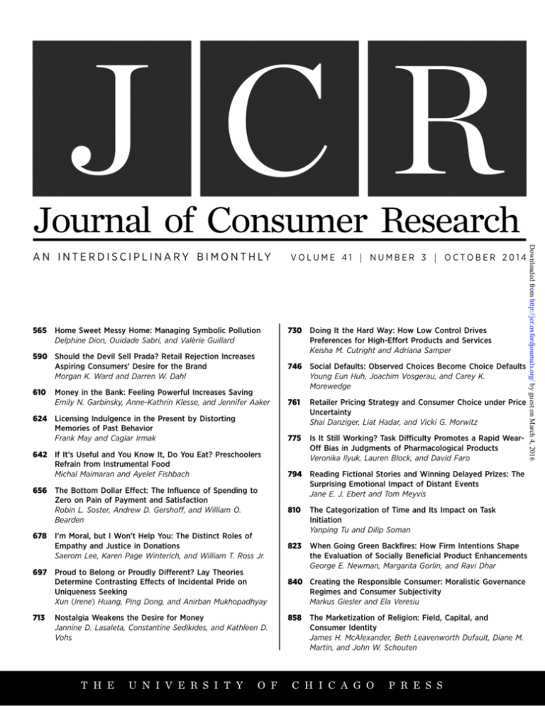consumer research journal articles