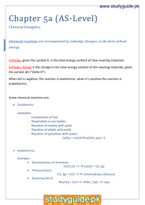Chapter 5a Chemical Energetics