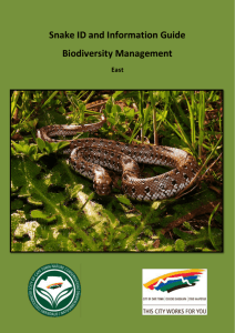Snake ID and Information Guide Biodiversity Management