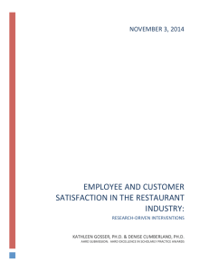 employee and customer satisfaction in the restaurant industry