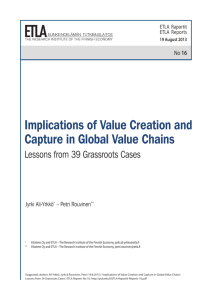 Implications of Value Creation and Capture in Global Value