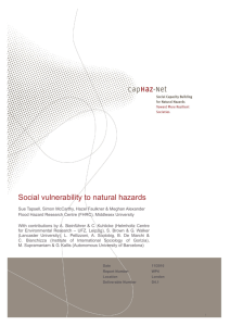 Social vulnerability to natural hazards - the CapHaz