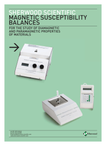 Magnetic Susceptibility Balance Brochure