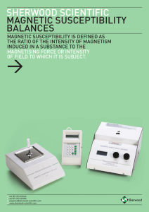 sherwood scientific magnetic susceptibility balances