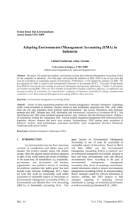 Adopting Environmental Management Accounting (EMA) in Indonesia