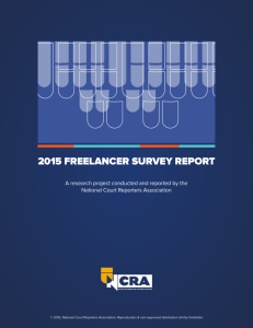 2015 freelancer survey report - National Court Reporters Association